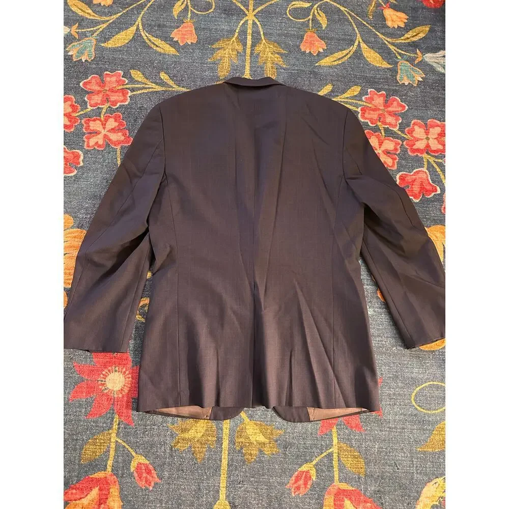 Authentic Vintage Burberry Men's Striped Blazer / Suit Jacket *See Measurements*